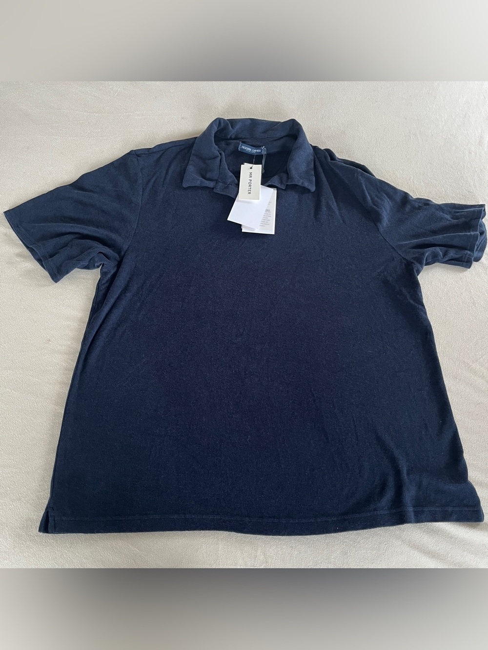 Frescobol Carioca Terry Polo Men’s Shirt in Navy Size XXXL NWT